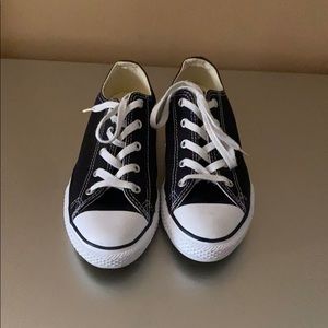 Kids Black and white converse shoes